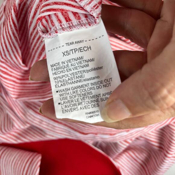 Under Armour Funnel Neck Womens Top Size XS Athleisure Stripe Pullover Cold Gear - Picture 9 of 13